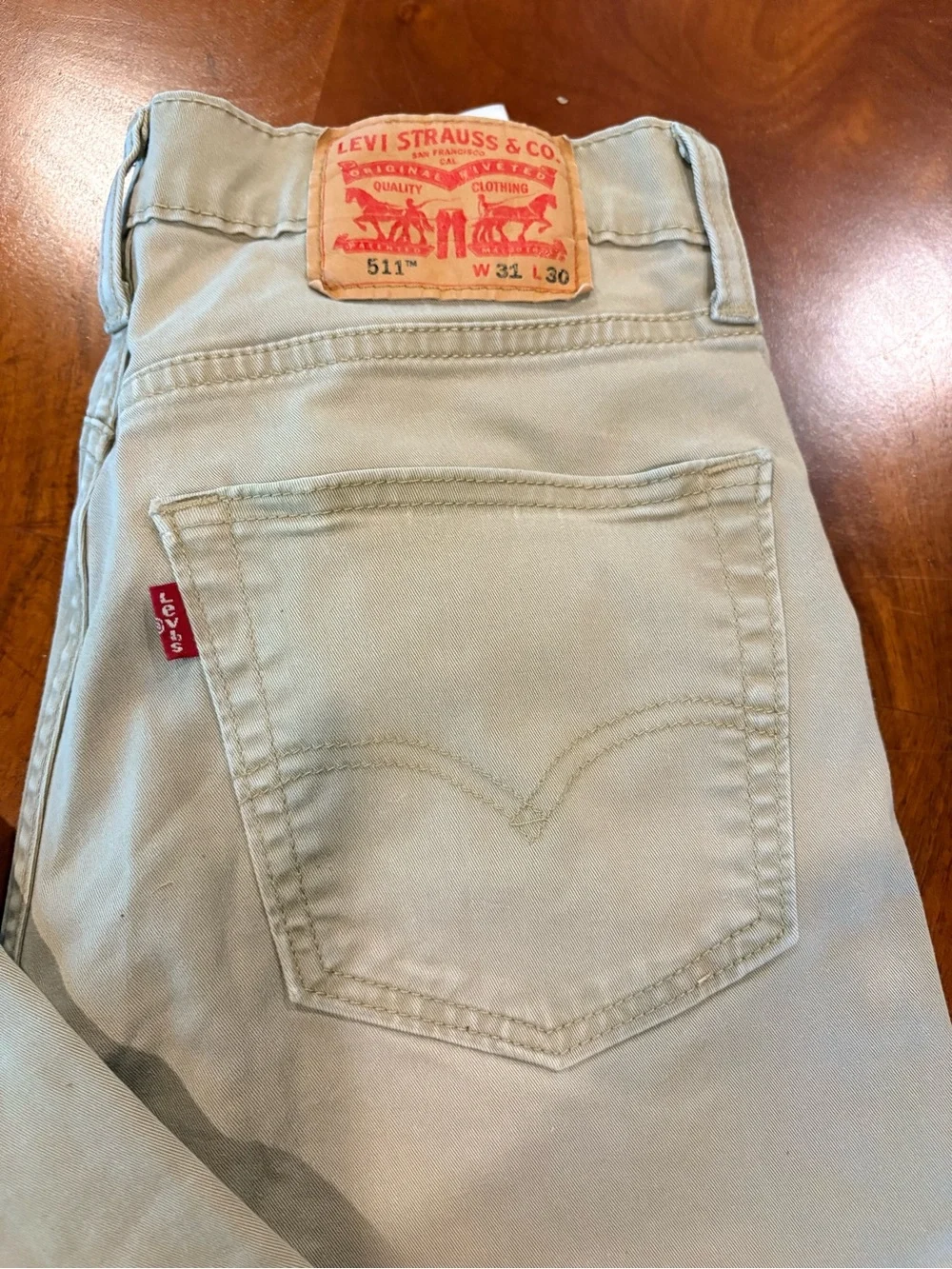 Levi's 511 Slim Straight Men's Jeans in Light Beige, size w31 L30